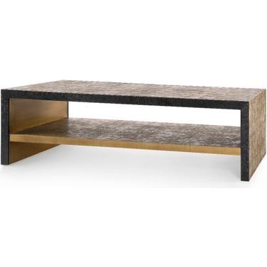 Odeon Coffee Table/Bench In Antique Brass and Dark Bronze