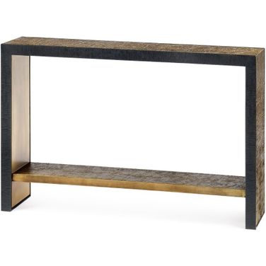 Odeon Console In Antique Brass and Dark Bronze