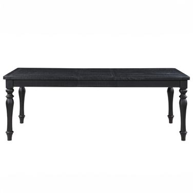 Odessa 66-84 Inch Dining Table with 18 Inch leaf In Black