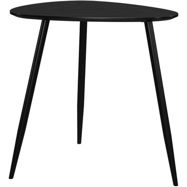 Odessa Triangular Solid Wood End Table In Black