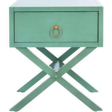 Odilia 1 Drawer Nightstand in Turquoise