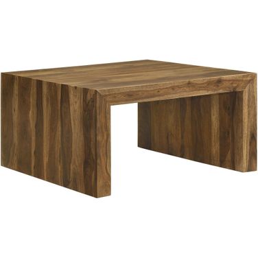 Odilia Square Solid Wood Coffee Table Auburn