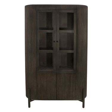 Odin 2-Glass Door Cabinet In Ember