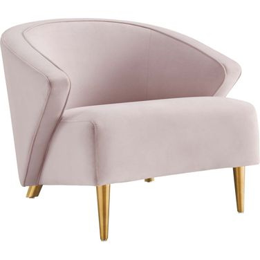 Odyssey Performance Velvet Arm Chair In Pink