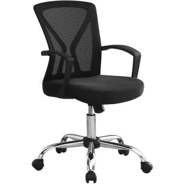 Office Chair In Black And Chrome Base On Castors
