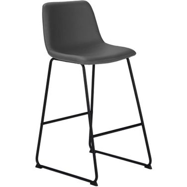 Office Chair In Grey Leather Look With Stand Up Desk