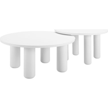 Ola 2-Piece Coffee Table Set In White
