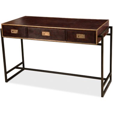 Old Brown Leather Desk