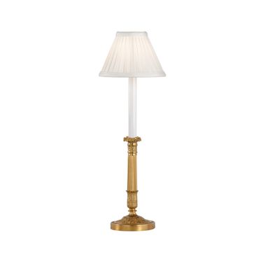 Old Paris Candlestick Lamp In Gold