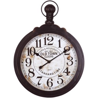Old Town Wall Clock In Black