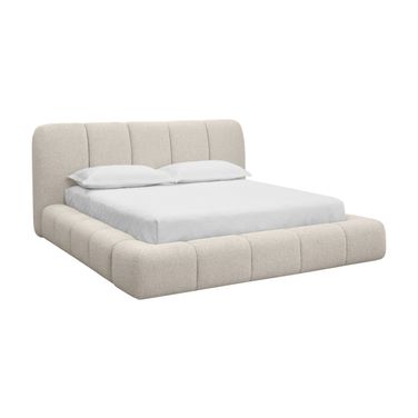 Olena King Platform Bed In Santa Cruz Oatmeal