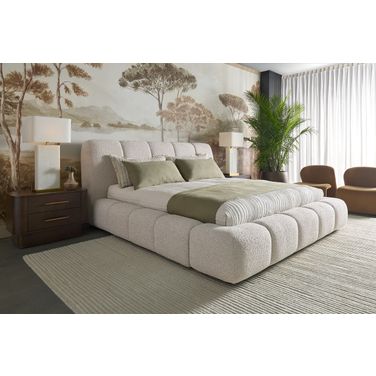 Olena Platform Bedroom Set In Santa Cruz Oatmeal