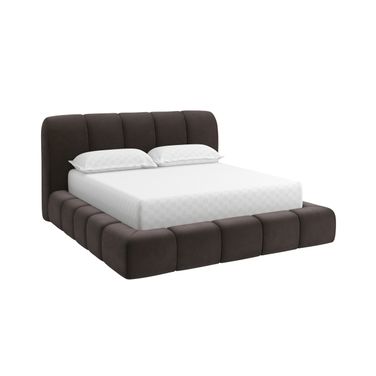 Olena Queen Platform Bed In Meg Ash