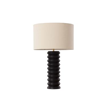 Oletto Table Lamp In Black and Beige