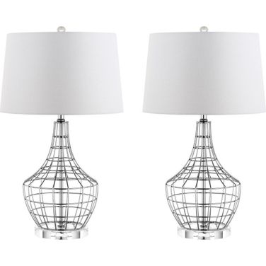 Olga Silver Table Lamp Set of 2