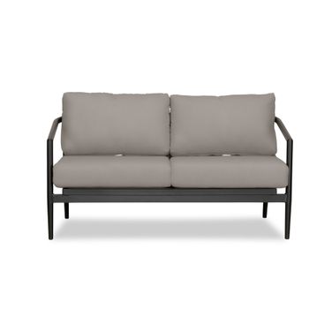 Olio Loveseat In Canvas Charcoal and Black