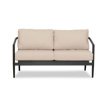 Olio Loveseat In Canvas Flax and Black