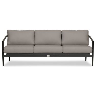 Olio Sofa In Canvas Charcoal and Black