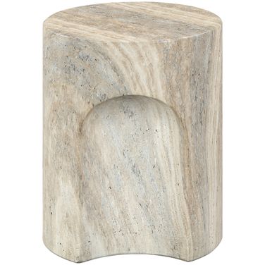 Olira Concrete and Fiberglass Indoor/Outdoor End Table In Natural