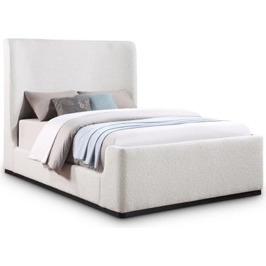 Oliver Boucle Fabric Full Bed In Cream