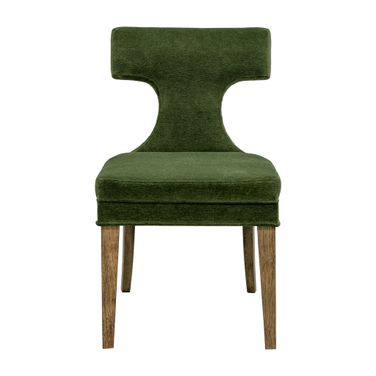 Oliver Dining Chair Set of 2 In Brown and Green