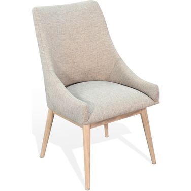 Olivia Highback Cushioned Grey Dining Chair Set of 2 In Wheat