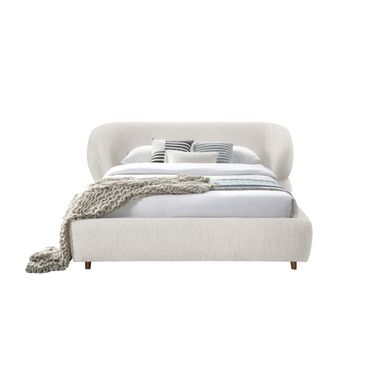 Olivia King Upholstered Bed In Ivory
