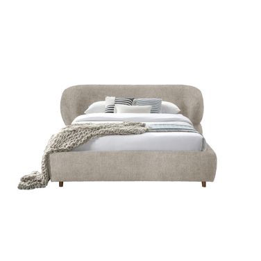 Olivia King Upholstered Bed In Latte