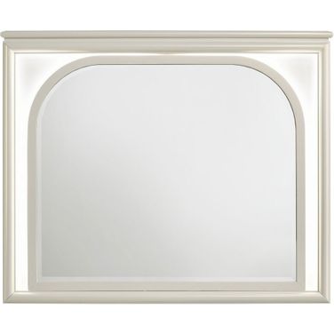Olivia LED Dresser Mirror In Pearl White