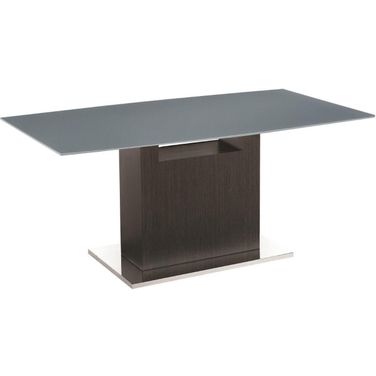 Olivia Dining Table With Dark Gray Base and Gray Top