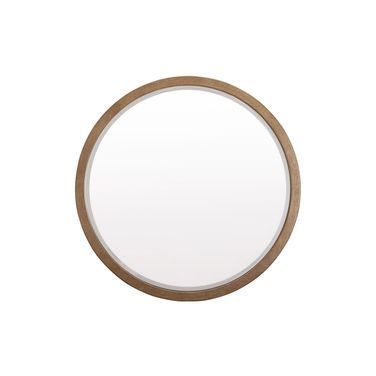 Olivia Round Mirror In Sunkissed Beige