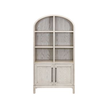 Olivia Wood Arched Display Cabinet/Bookcase In White