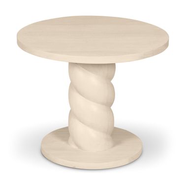 Olo 21.75" Round End Table In Pearl