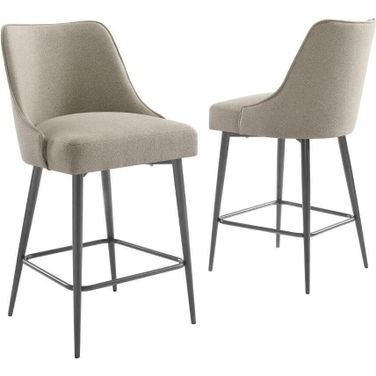 Olson Counter Chair In Khaki - Set Of 2