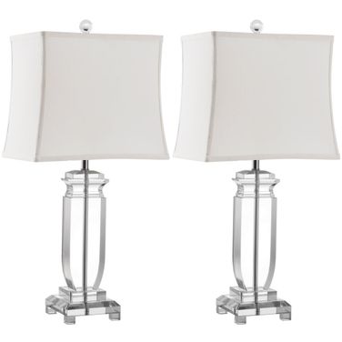 Olympia Clear 24 Inch Crystal Table Lamp Set of 2