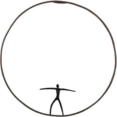 Olympic Figure In Iron Ring In Brown And White TH99503
