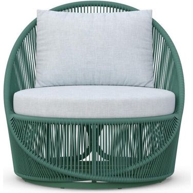 Olympus Swivel Club Chair with Cushion In Arctic and Hunter