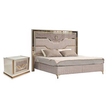 Omary Panel Bedroom Set In Beige