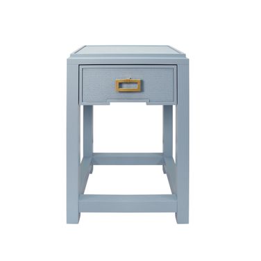 One Drawer Side Table In Blue