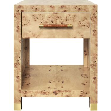 One Drawer Side Table In Brown