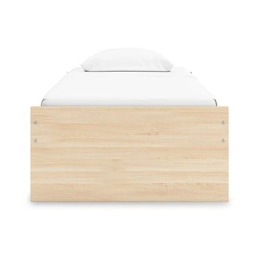 Onita Twin Platform Bed with 1 Side Storage In Natural