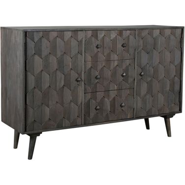 Onyx Sideboard 2-Door 3-Drawer In Dark Gray