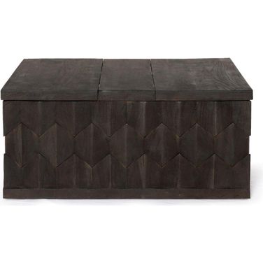 Onyx Storage Cocktail Table In Dark Brown