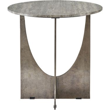 Op Art End Table In Gray