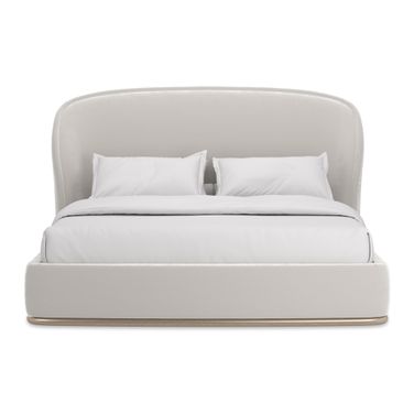 Opal King Upholstered Bed In Alabaster