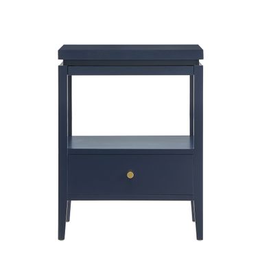 Opava 1-Drawer Nightstand In Midnight Blue