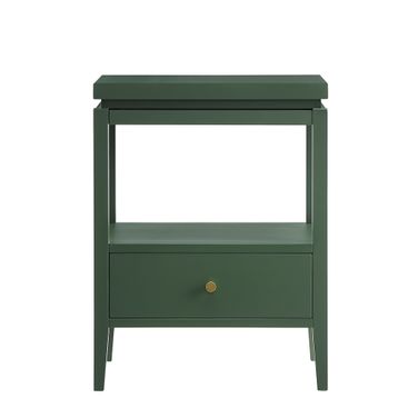 Opava 1-Drawer Nightstand In Vintage Green
