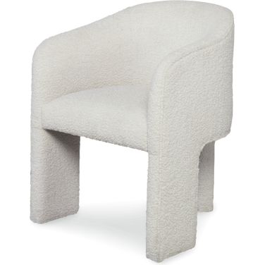 Open Leg Upholstered Dining Chair In Off White