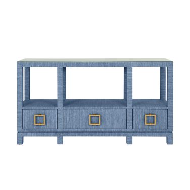 Open Shelf Console In Blue
