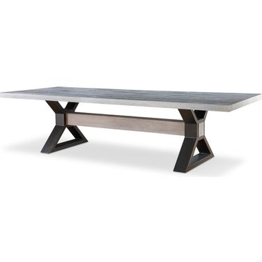Open Sky 86 Inch Dining Table In Grey